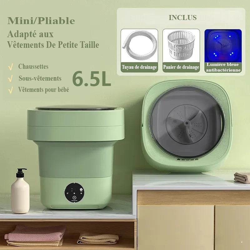 Mini Machine à Laver Pliable écologique - Portable et Idéale pour petit lavage 5kg 🧼